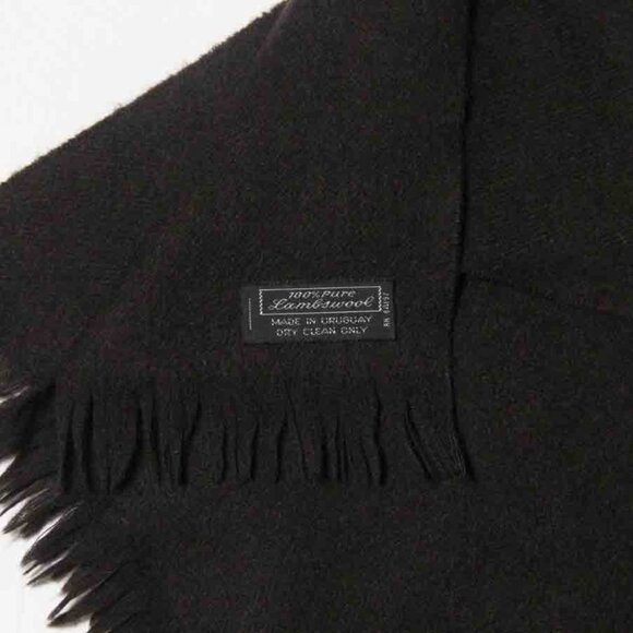 Vintage Uruguay Lambswool Lambs Wool Scarf Brown Men's - Picture 4 of 4